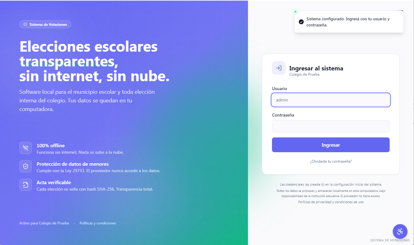 Pantalla de Login
